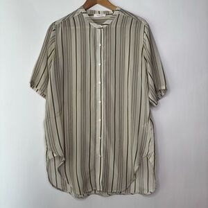 ANINE BING Stripes 100% Silk Blouse size XS
